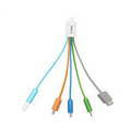 5 in 1 Multi Charge Cable with keytag